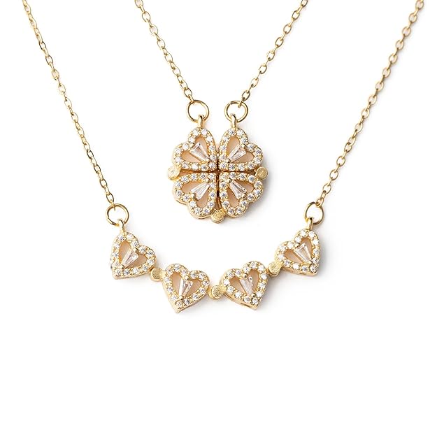 Collar con colgante de trébol transformable oro - additional image 3
