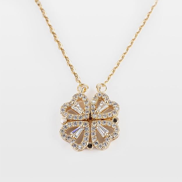 Collar con colgante de trébol transformable oro - additional image 1