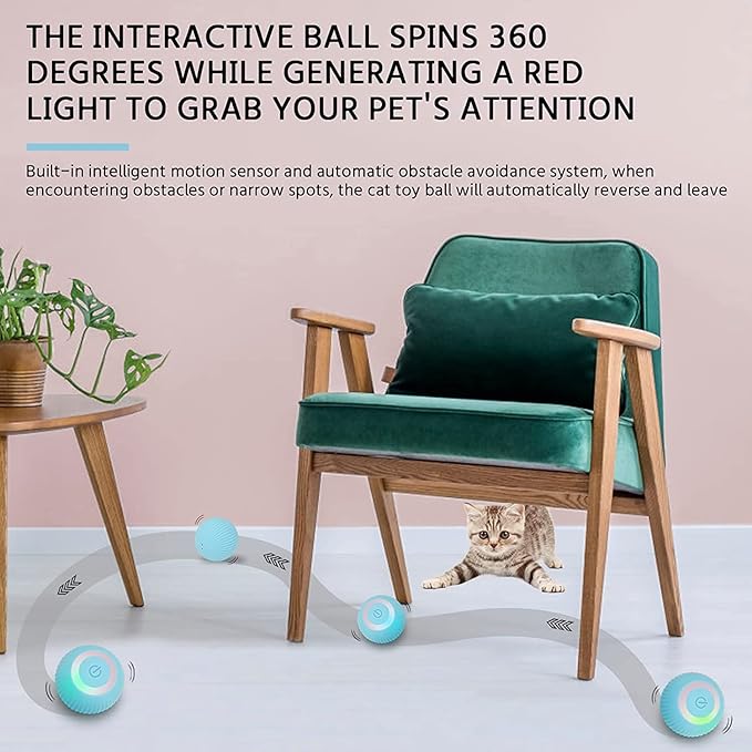 Bola de juguete interactivo para gatos azul - additional image 15