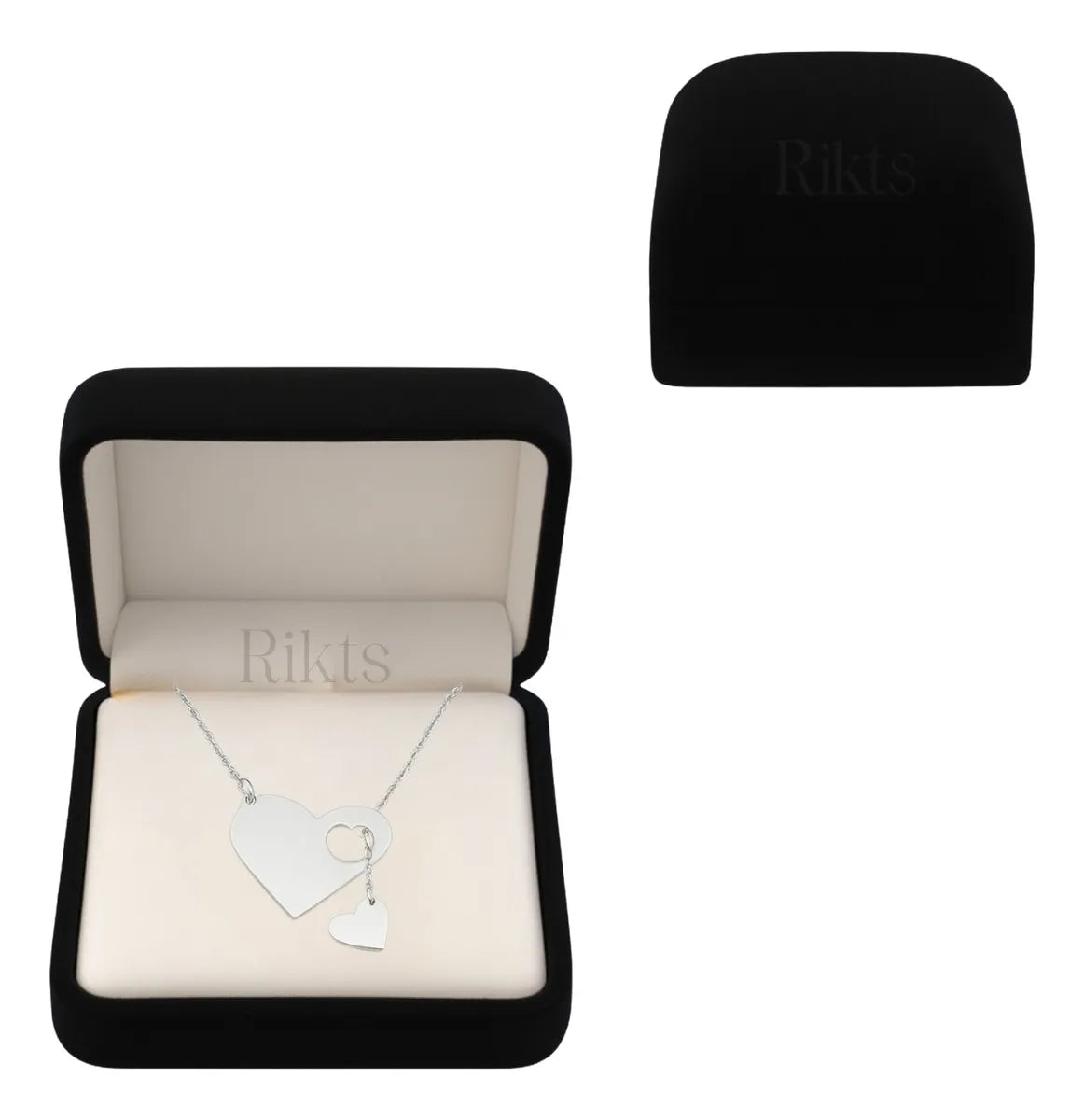 Collar creativo de corazon hueco plata - additional image 1